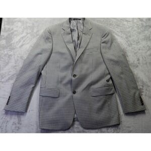 Hart Schaffner Marx Houndstooth Sheperd Check Sport Coat Blazer 44R Made in USA